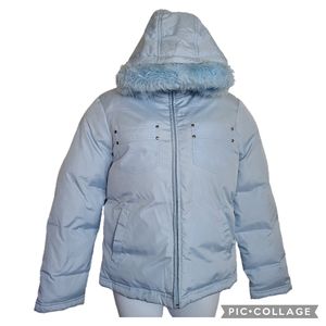 Paris Blues Down/Feather Insulated Hooded Jacket Sz M